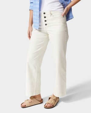 Women’s Rivet Wide Leg Canvas Pant