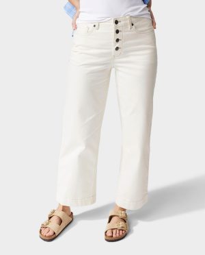 Women’s Rivet Wide Leg Canvas Pant