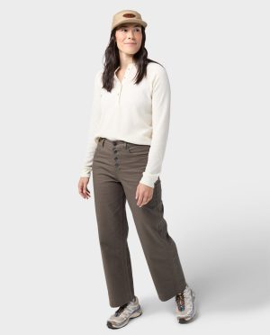 Women’s Rivet Wide Leg Canvas Pant