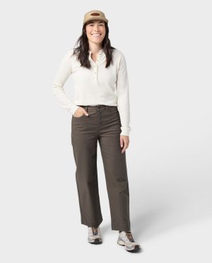 Women’s Rivet Wide Leg Canvas Pant
