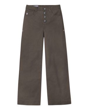 Women’s Rivet Wide Leg Canvas Pant