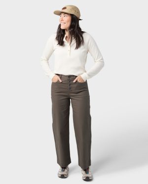 Women’s Rivet Wide Leg Canvas Pant