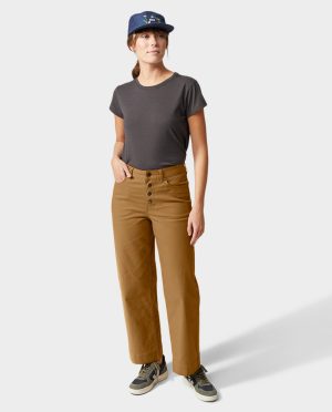 Women’s Rivet Wide Leg Canvas Pant