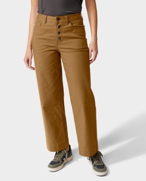 Women’s Rivet Wide Leg Canvas Pant