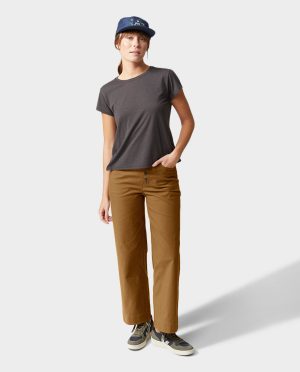 Women’s Rivet Wide Leg Canvas Pant
