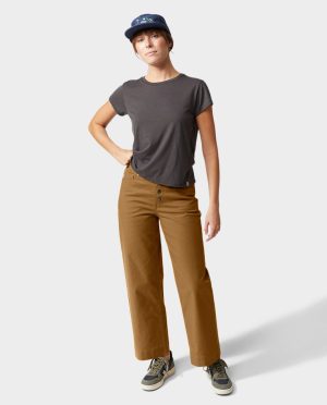 Women’s Rivet Wide Leg Canvas Pant