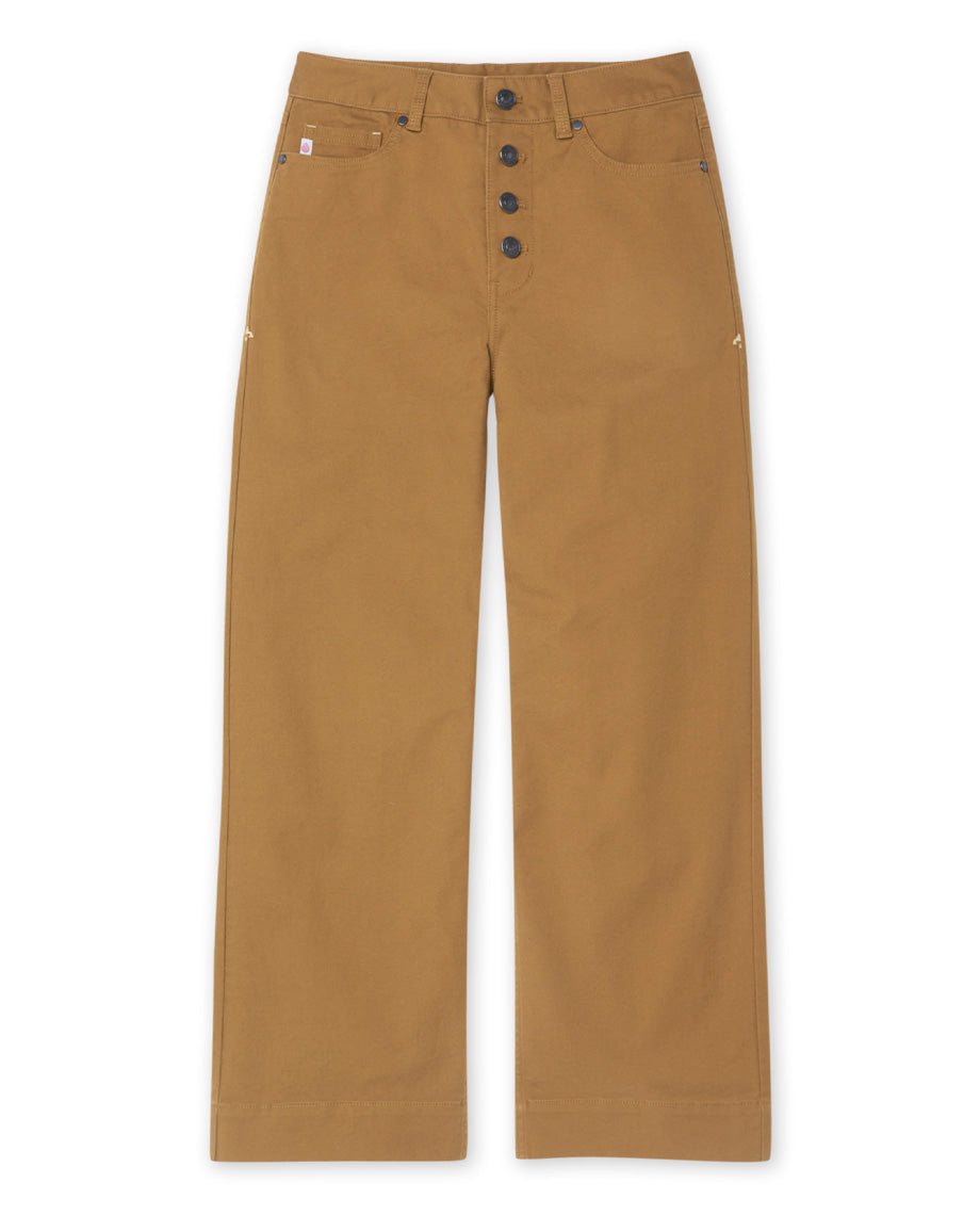 Women's Rivet Wide Leg Canvas Pant