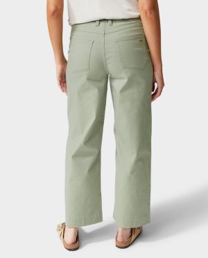 Women’s Rivet Wide Leg Canvas Pant