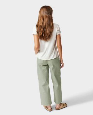 Women’s Rivet Wide Leg Canvas Pant