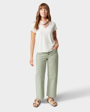Women’s Rivet Wide Leg Canvas Pant